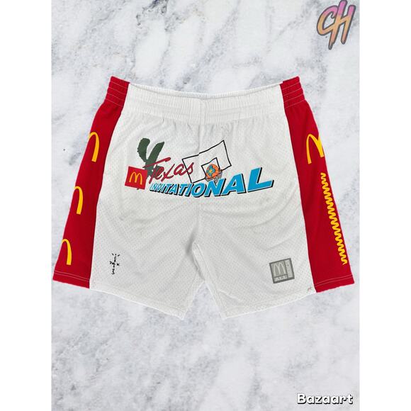 Cactus Jack Pants - Travis Scott x McDonald's Cactus Jack All American Shorts Size Large